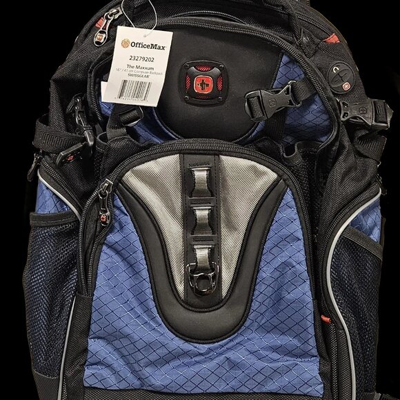 Swissgear MAXXUM 16" Laptop Computer Backpack -Blue - Picture 1 of 5